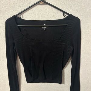 Hollister Black Ribbed Bodysuit